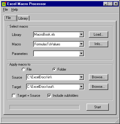 Excel Macro Processor Screenshot